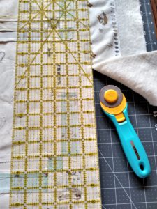 Trimming Edge of Quilt Sandwich