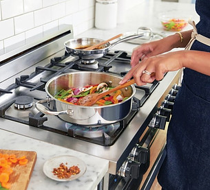 Cooking meal on stove top