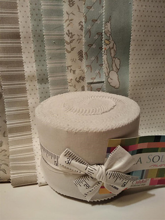 Fabric strips and jelly roll from Moda fabrics