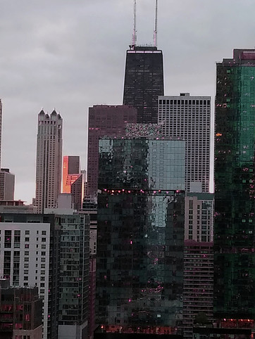 Chicago Skyline at sunset