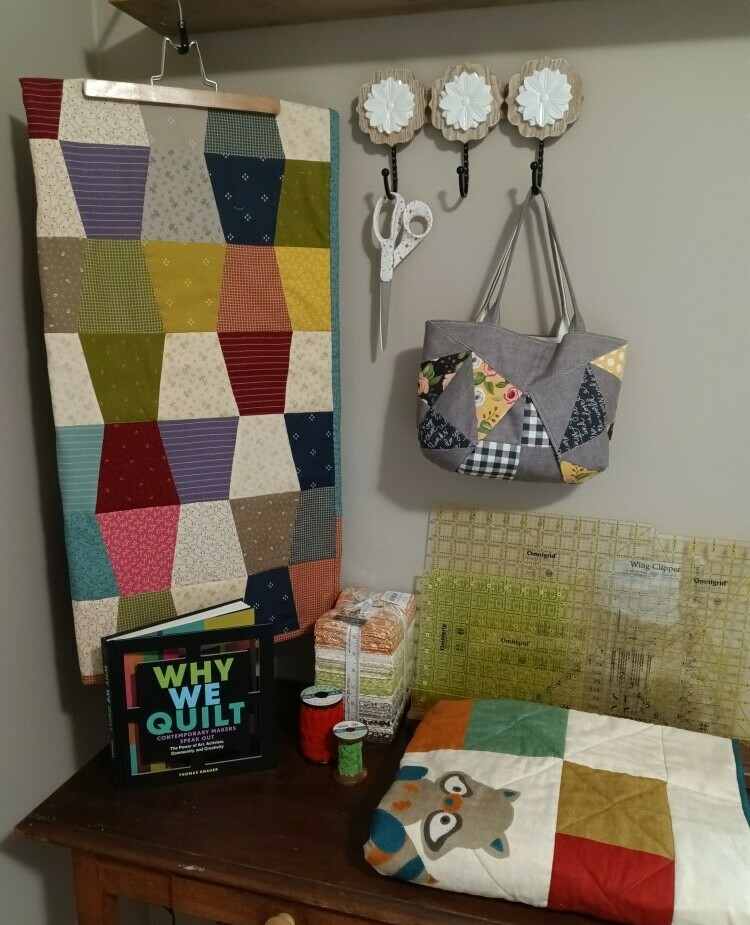 An example of a dedicated quilting space or corner of a room.