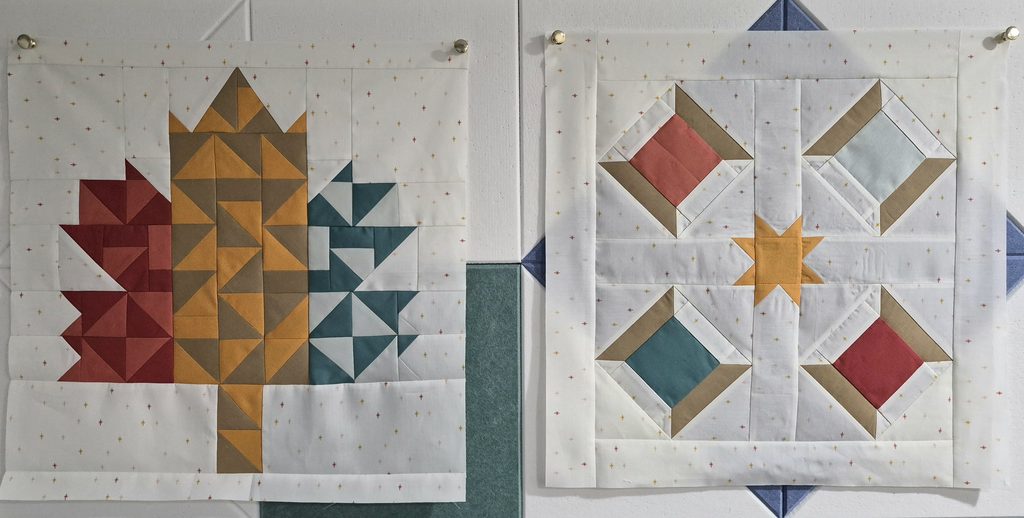 Speckled Maple and Sewing Circle blocks 1 and 2 from SWS 2026